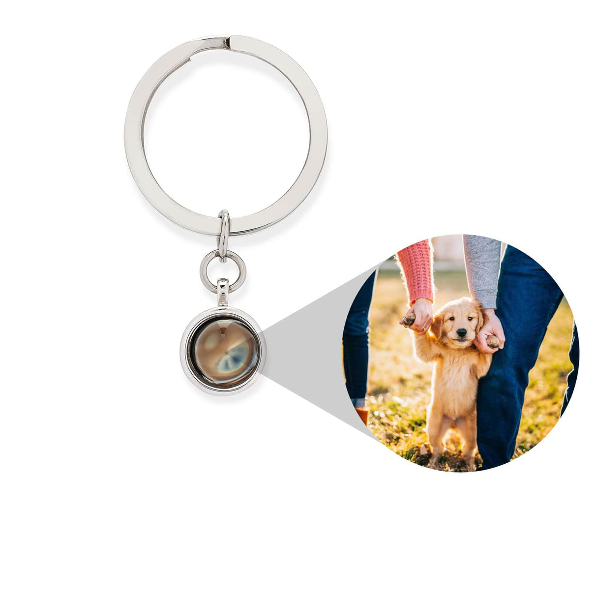 Custom Round Picture Keychain