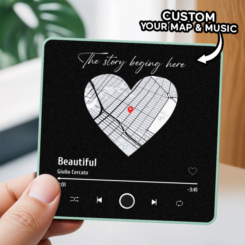 Personalized Music Fridge Magnet Custom Photo Fridge Magnet with Song Playback and Volume Control