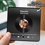 Personalized Music Fridge Magnet Custom Photo Fridge Magnet with Song Playback and Volume Control