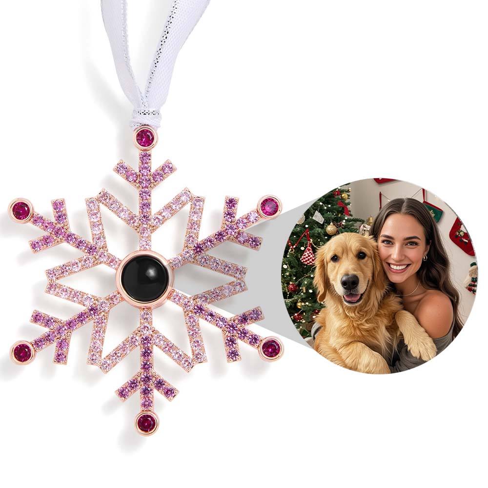 Custom Snowflake Picture Ornament Christmas Gifts