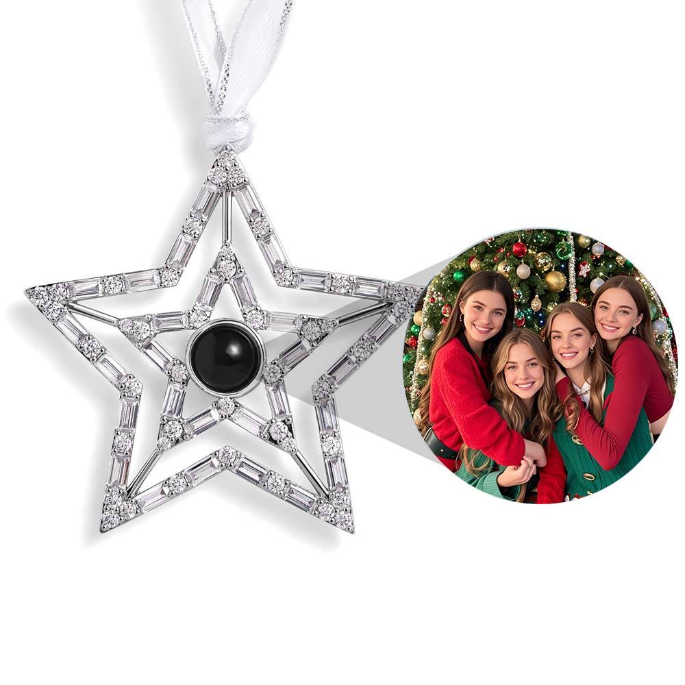 Custom Snowflake Picture Ornament Christmas Gifts