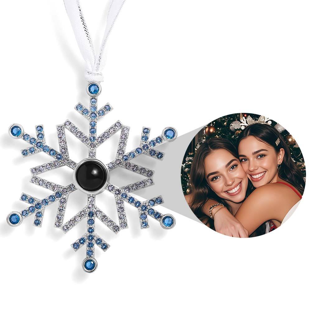 Custom Snowflake Picture Ornament Christmas Gifts