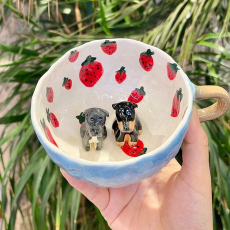 Custom Ceramic Pet Doll Mug - Pet inside