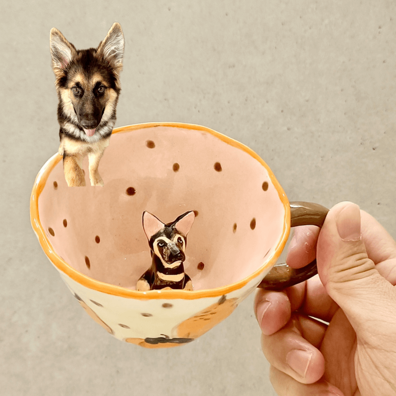 Painted Custom Pet Mug — Hadley Clay Studio